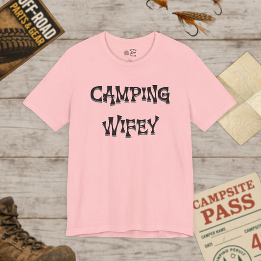 Camping Wifey Unisex Jersey Tee Bella Canvas 3001