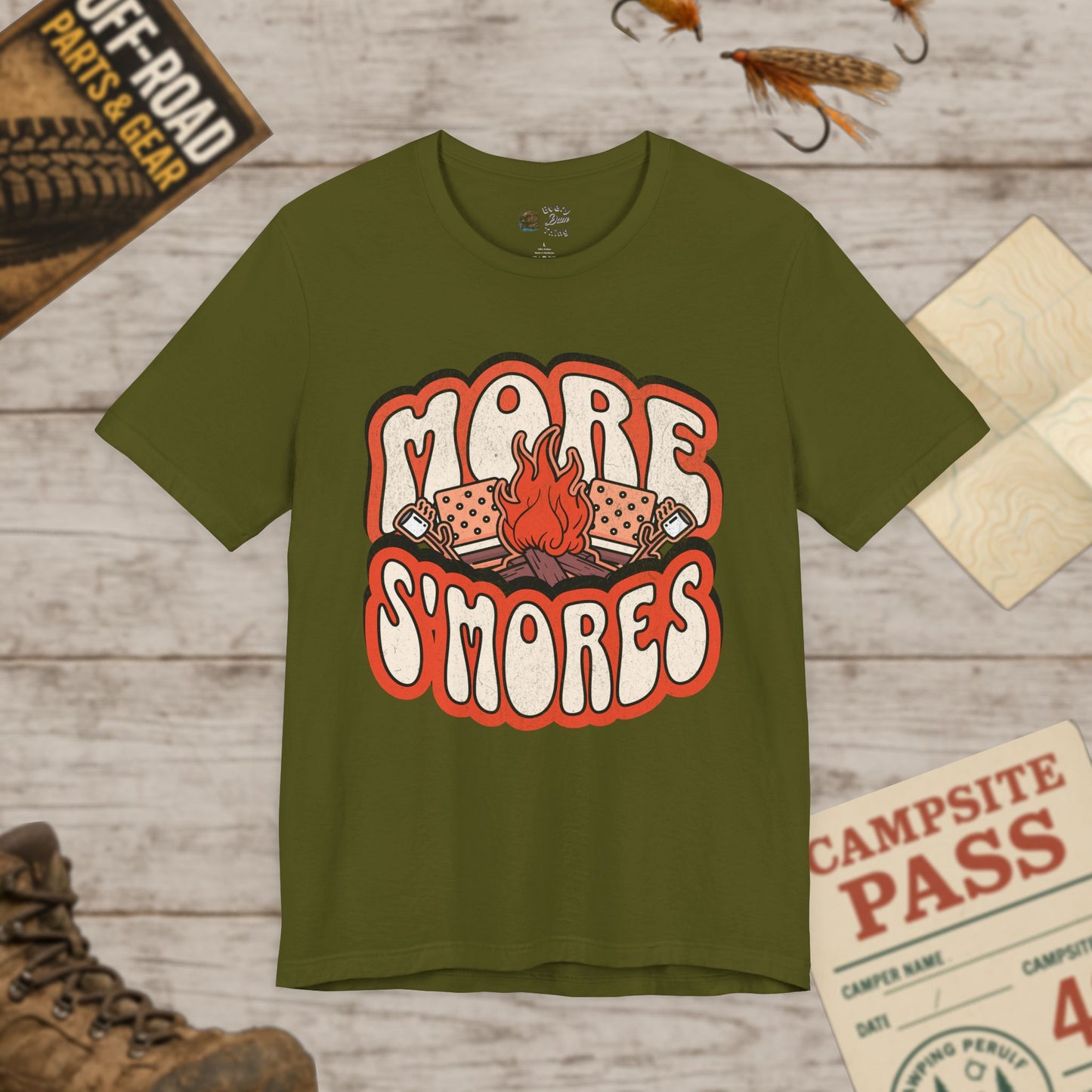 more s'mores Themed Unisex Tee, Campfire Shirt, Bella Canvas 3001