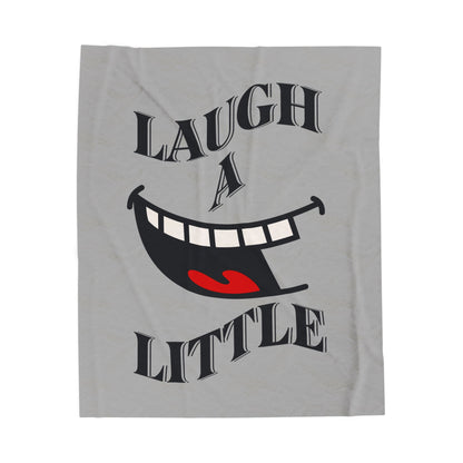 Laugh a Little Velveteen Plush Blanket