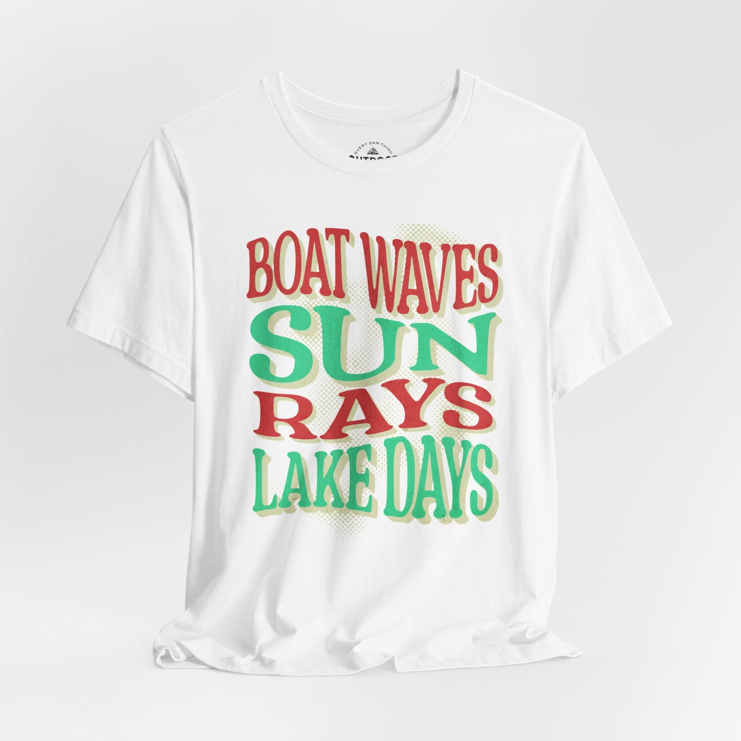 Lake Days Boat Waves  Sun Rays T-Shirt