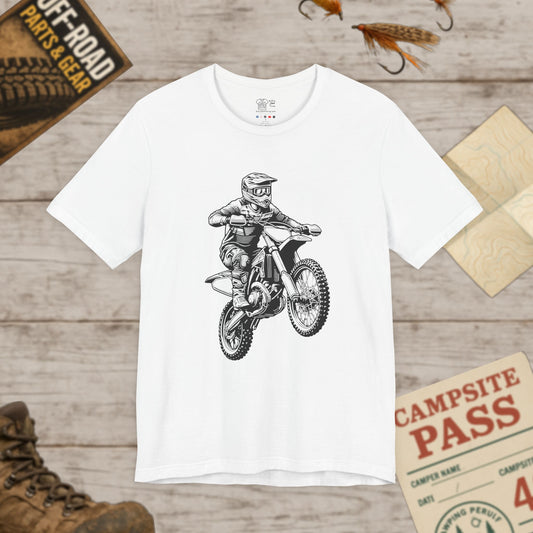 Motocross Dirt Bike Rider Tee — Off-Road Motorcross Graphic T-Shirt