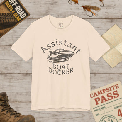 Assistant Boat Docker T-Shirt  Vintage Style Boating Tee for Dockhands & Crew