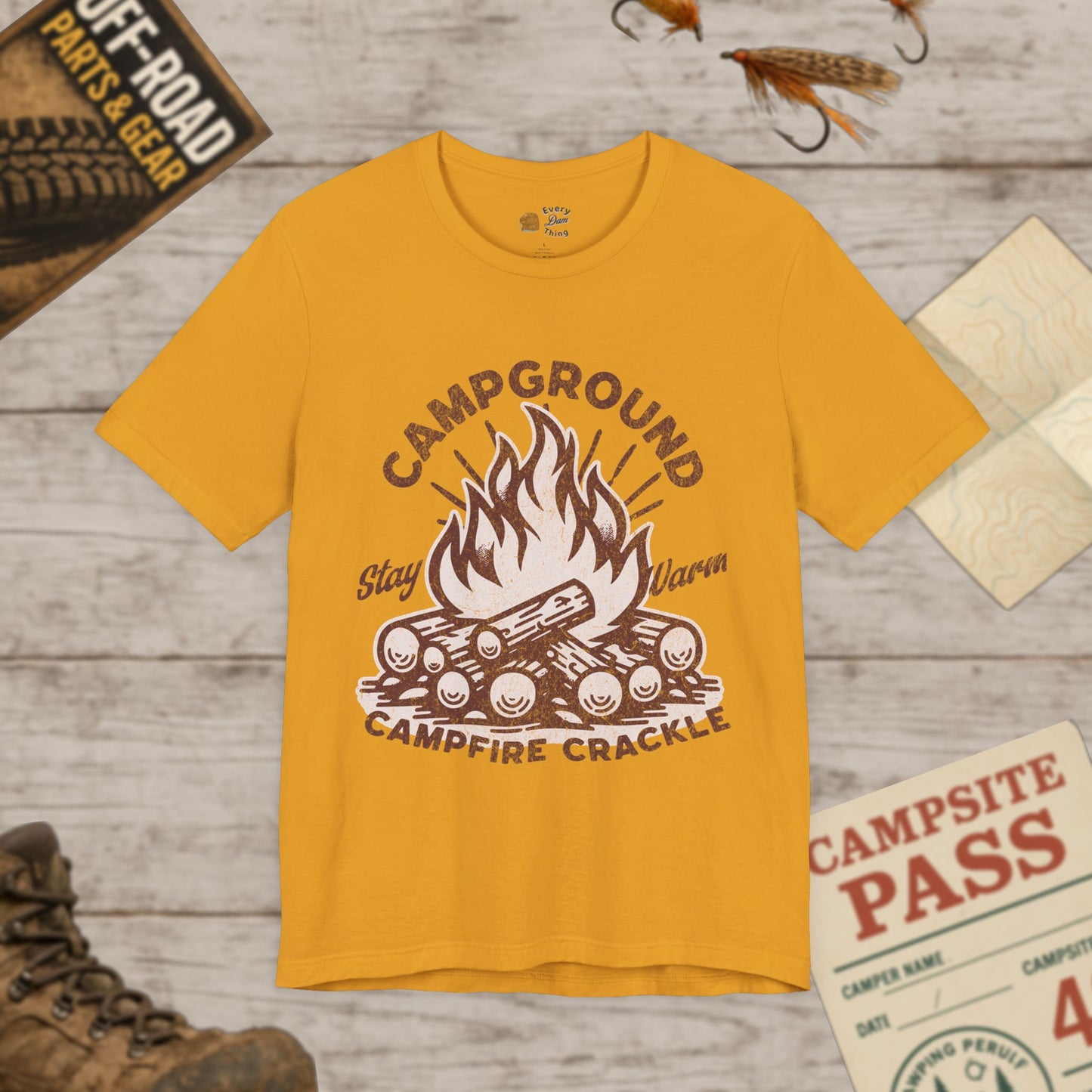 Campfire Vibes Unisex T-Shirt | Stay Warm Tee Bella Canvas 3001