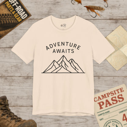 Adventure Awaits Mountain T-Shirt Outdoor Lifestyle