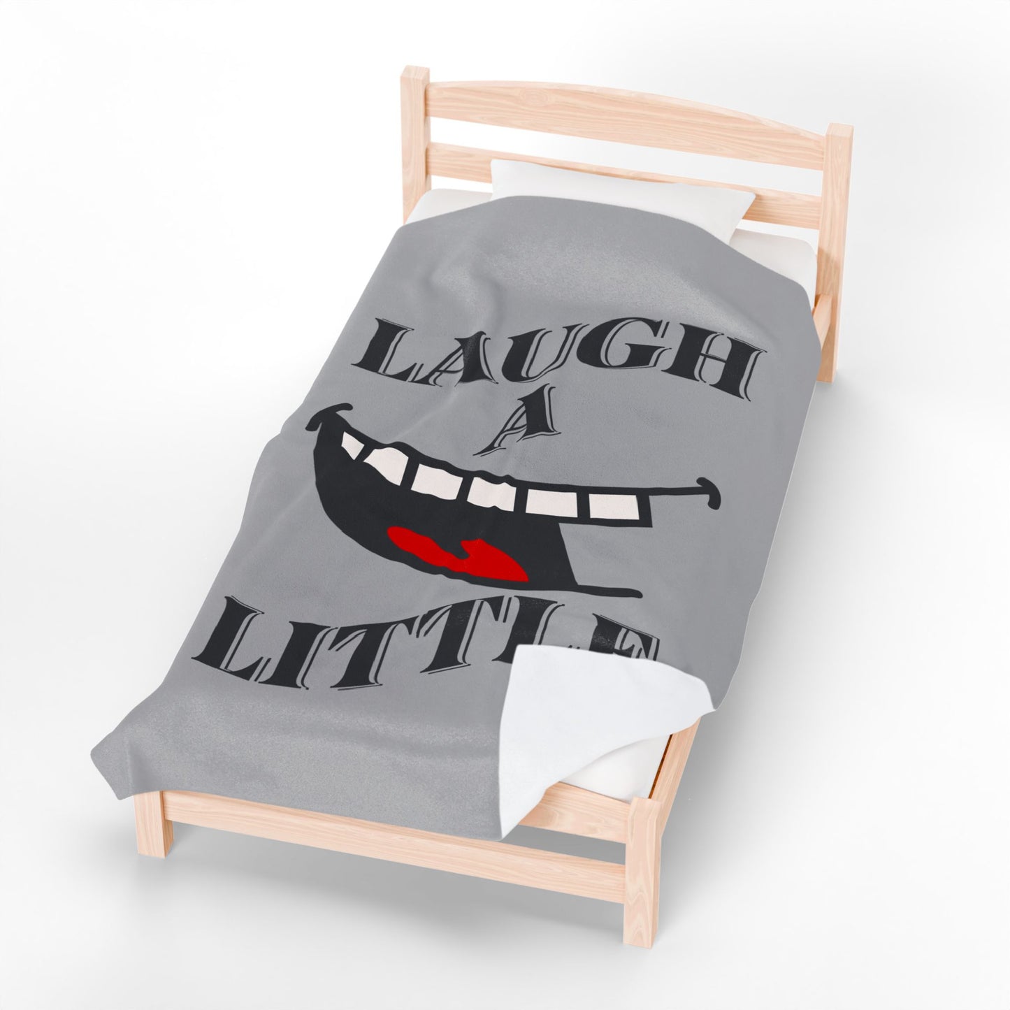 Laugh a Little Velveteen Plush Blanket