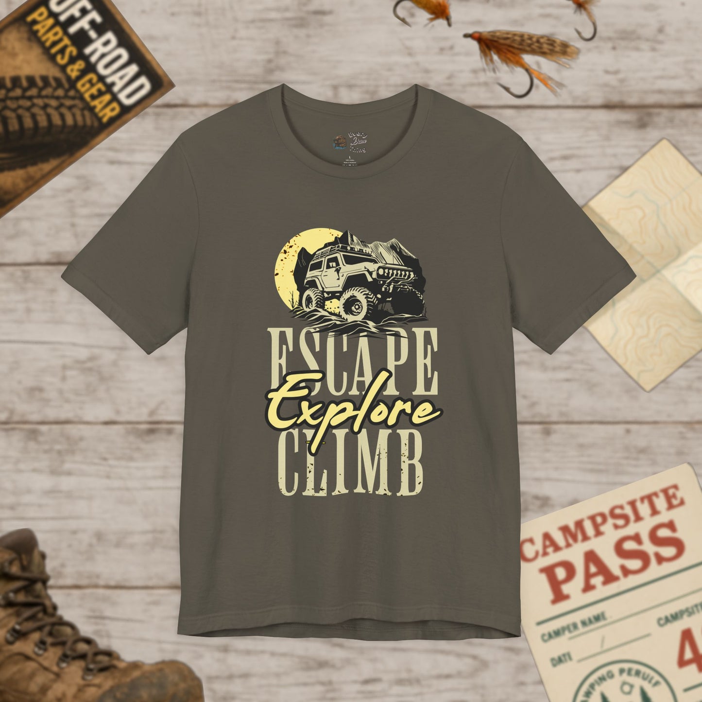 Escape, Explore, Climb Unisex Tee Bella Canvas 3001
