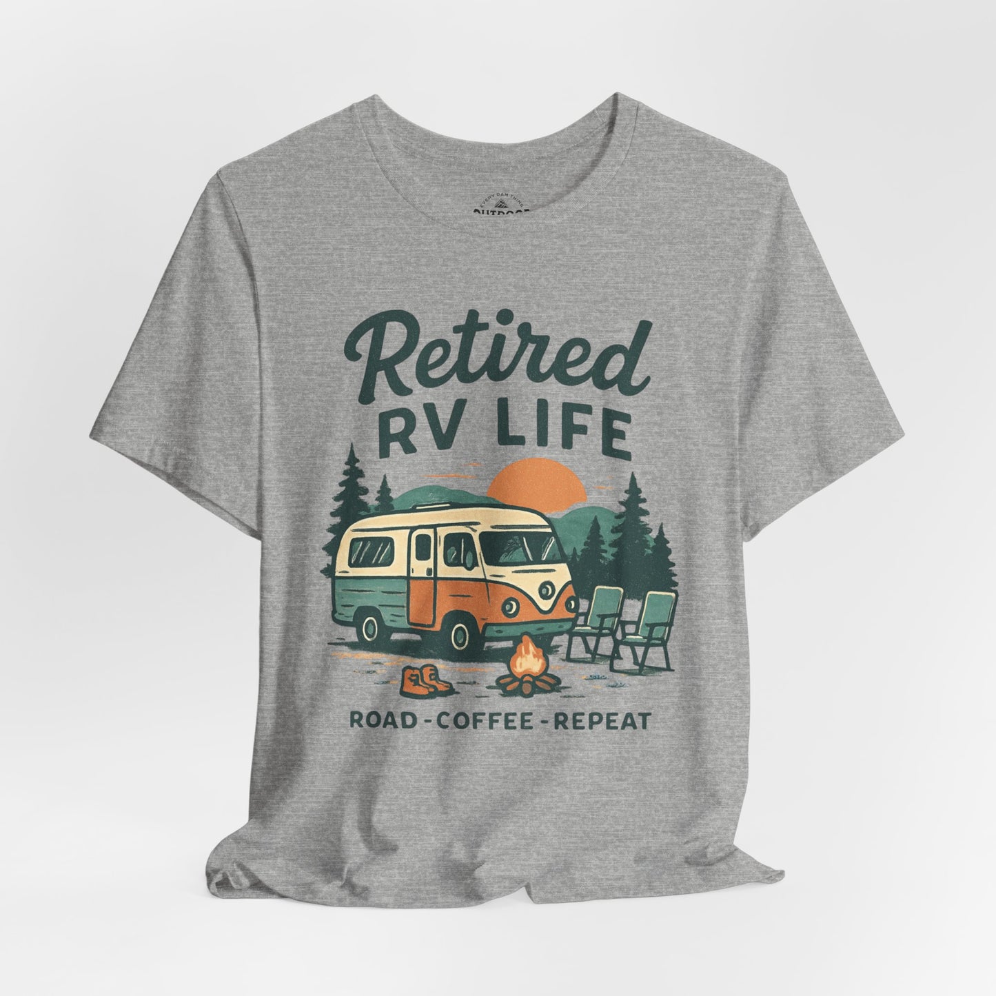 Retired Road Coffee Graphic T-Shirt