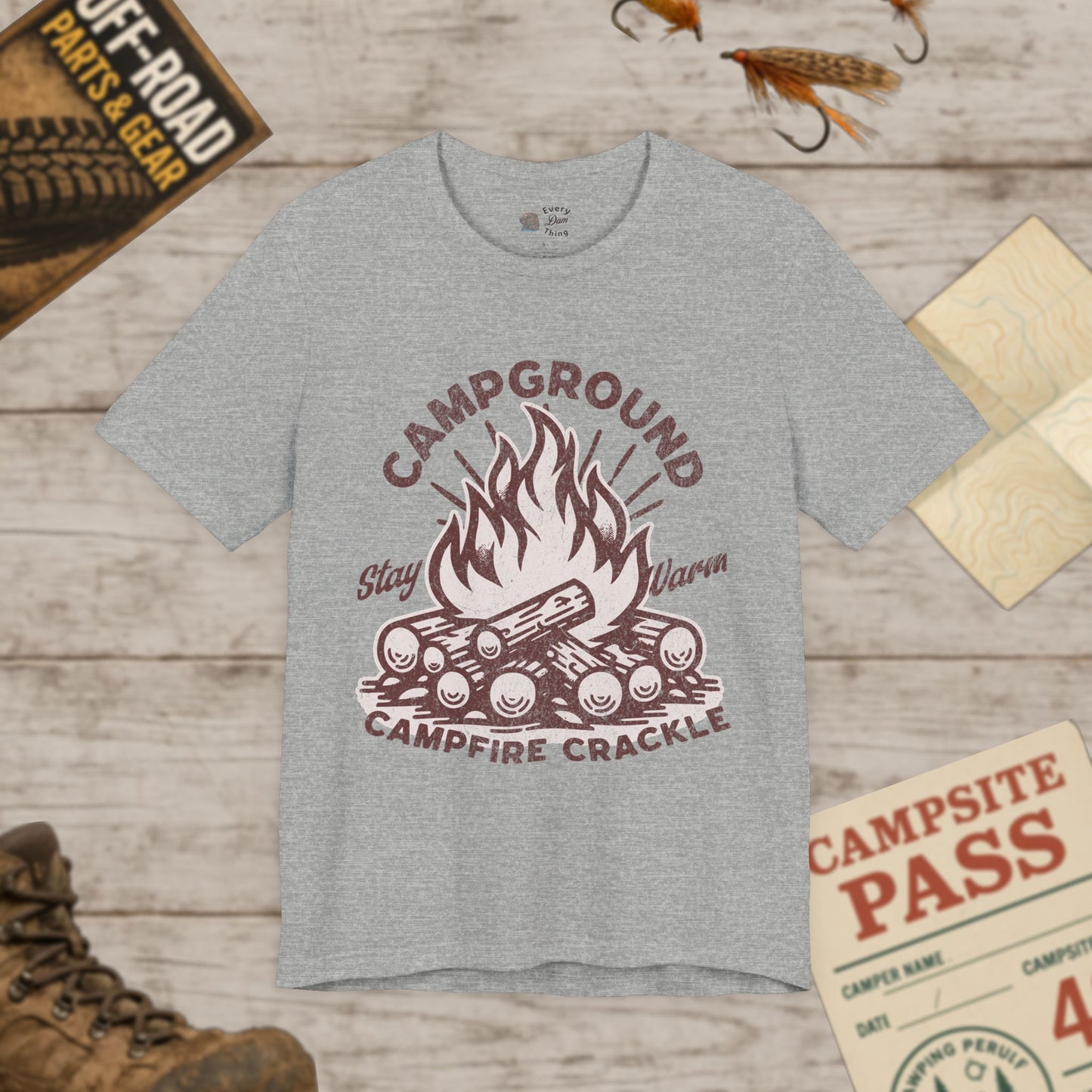 Campfire Vibes Unisex T-Shirt | Stay Warm Tee Bella Canvas 3001