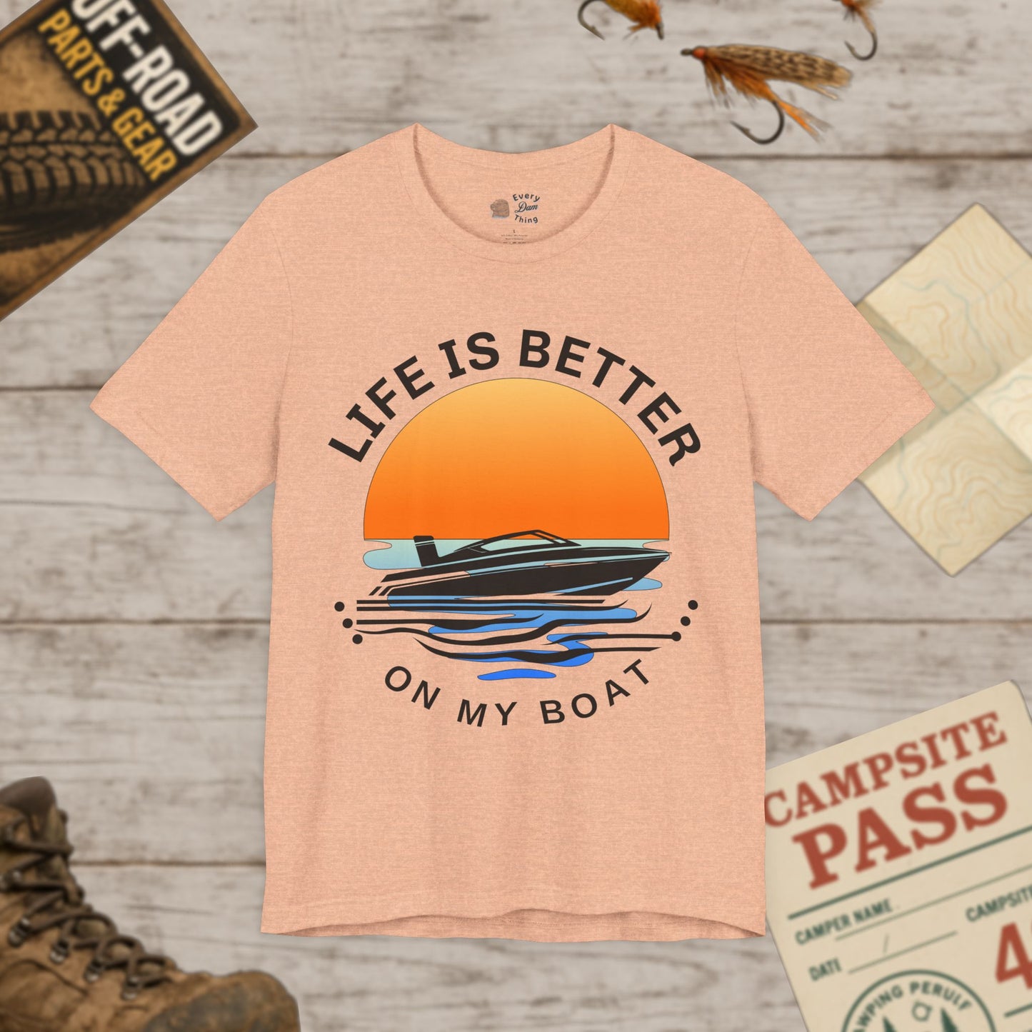 Life is Better On My Boat Unisex Jersey Tee Bella Canvas 3001