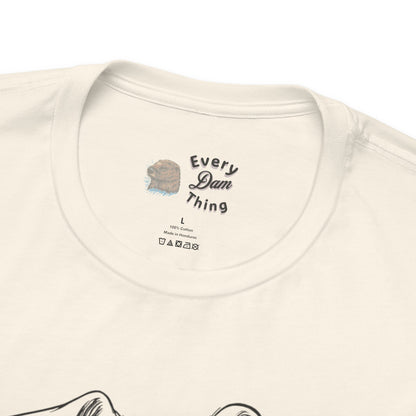 Bailey Happy Pup Outline T‑Shirt Minimal Dog Sketch Tee Bella Canvas 3001