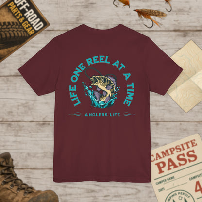 Unisex Tee - One Reel at a Time Front & Back Print Bella+Canvas 3001