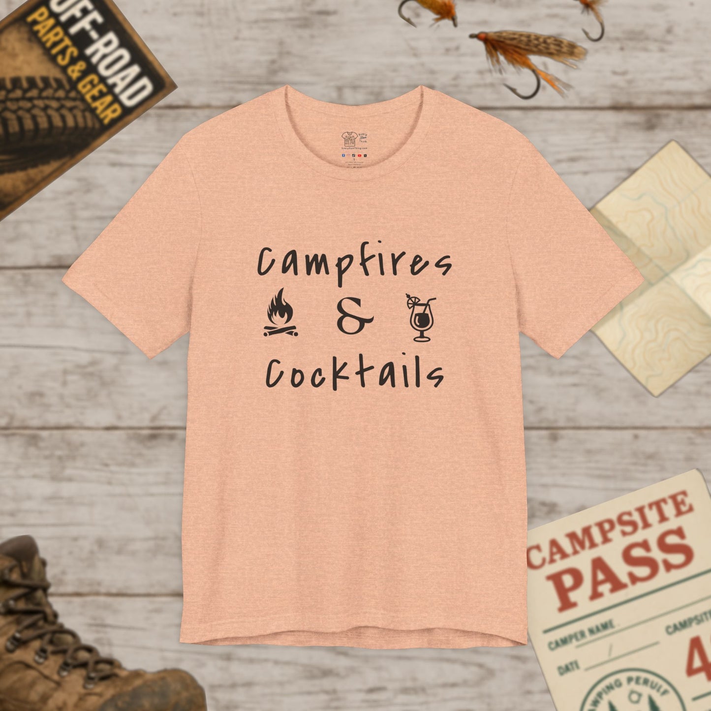 Campfires & Cocktails T-Shirt Multiple Colors