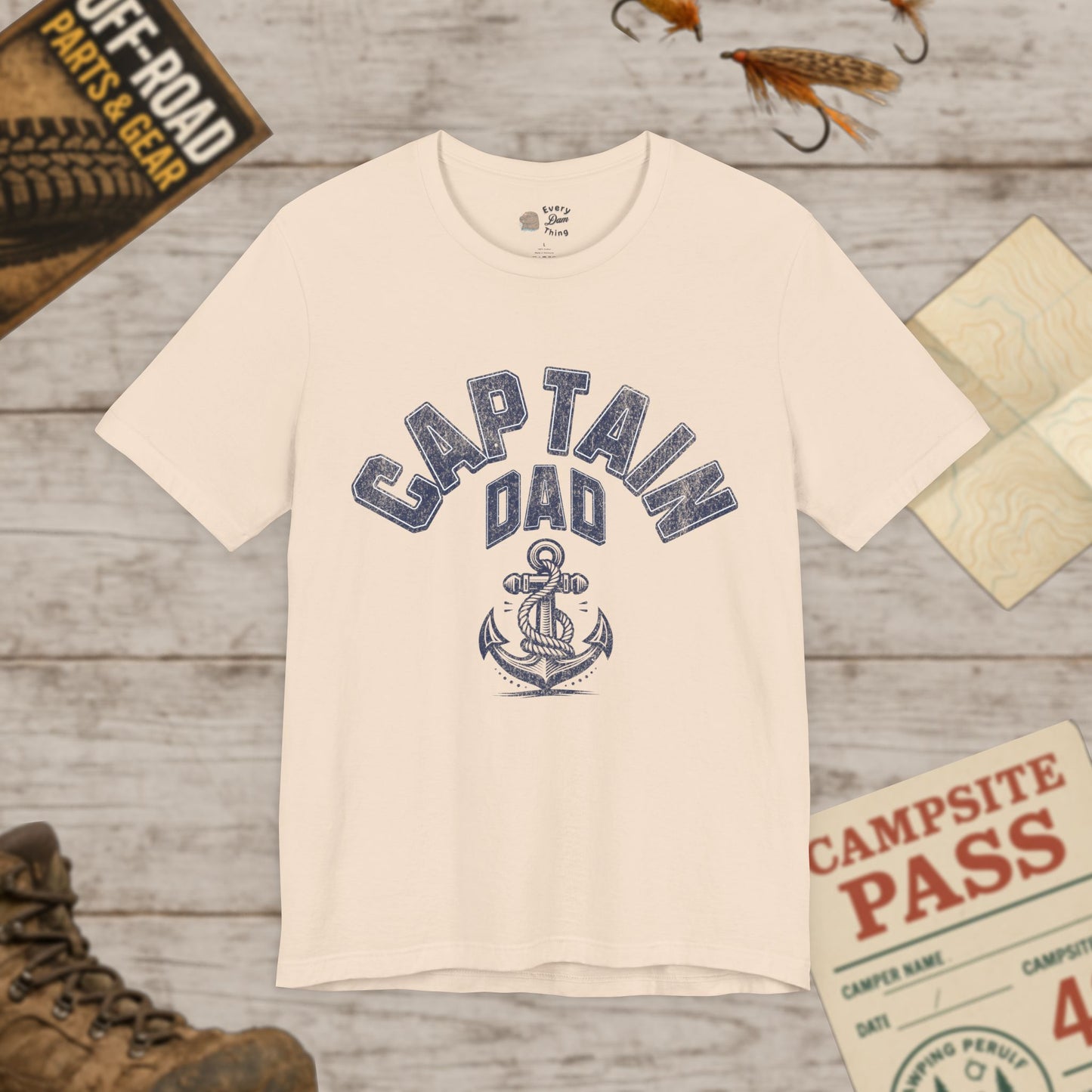 Captain Dad Short Sleeve Tee Bella Canvas 3001
