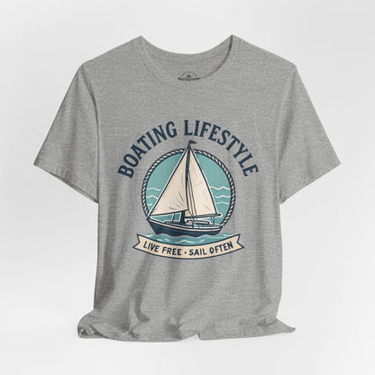 Live Free, Sail Often Sailboat T-Shirt