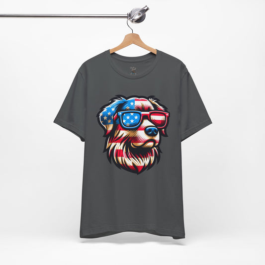 Patriotic Dog Tee Bella Canvas 3001