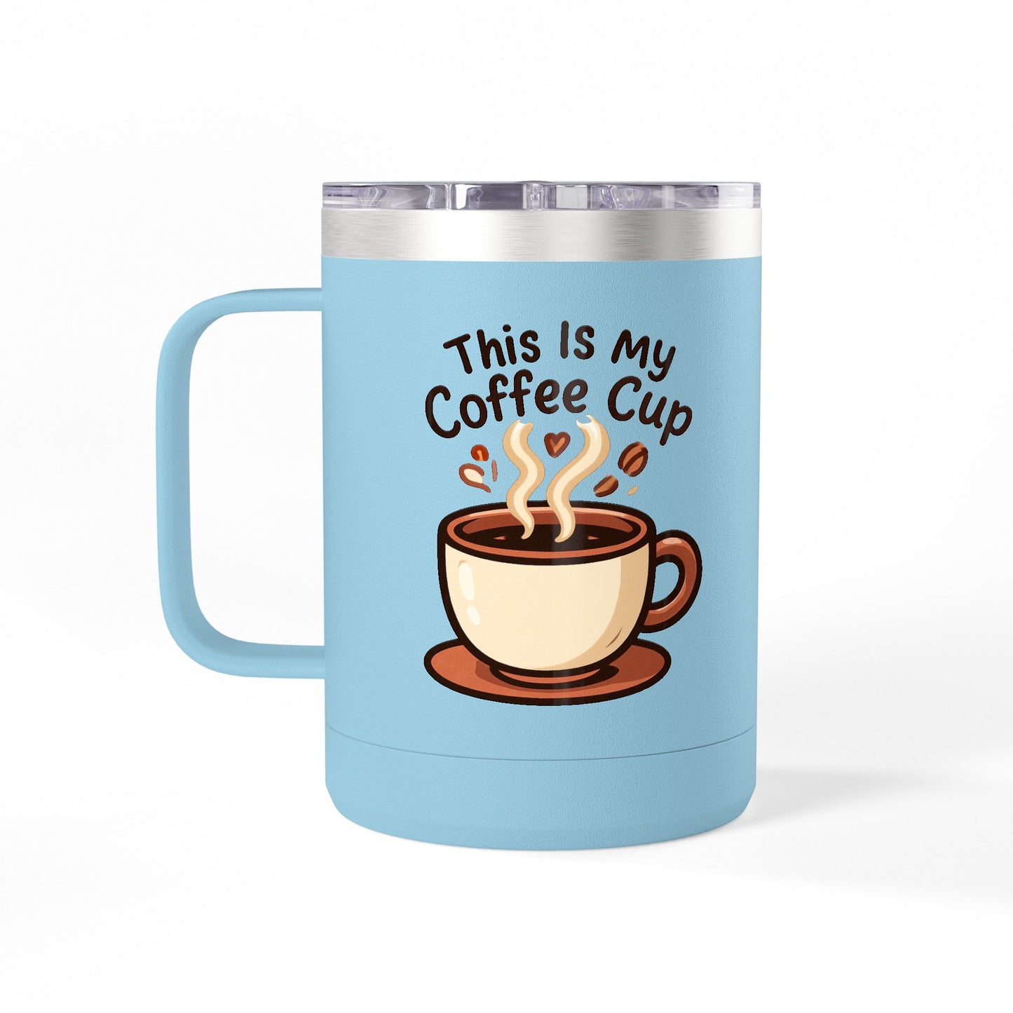 Coffee Mug Tumbler Cute Cup Insulated Travel Mug, 15oz