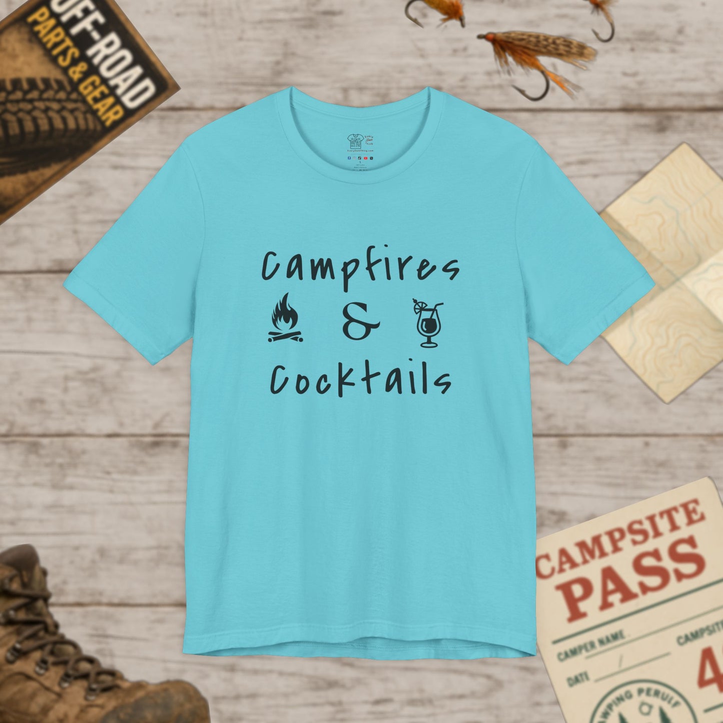 Campfires & Cocktails T-Shirt Multiple Colors