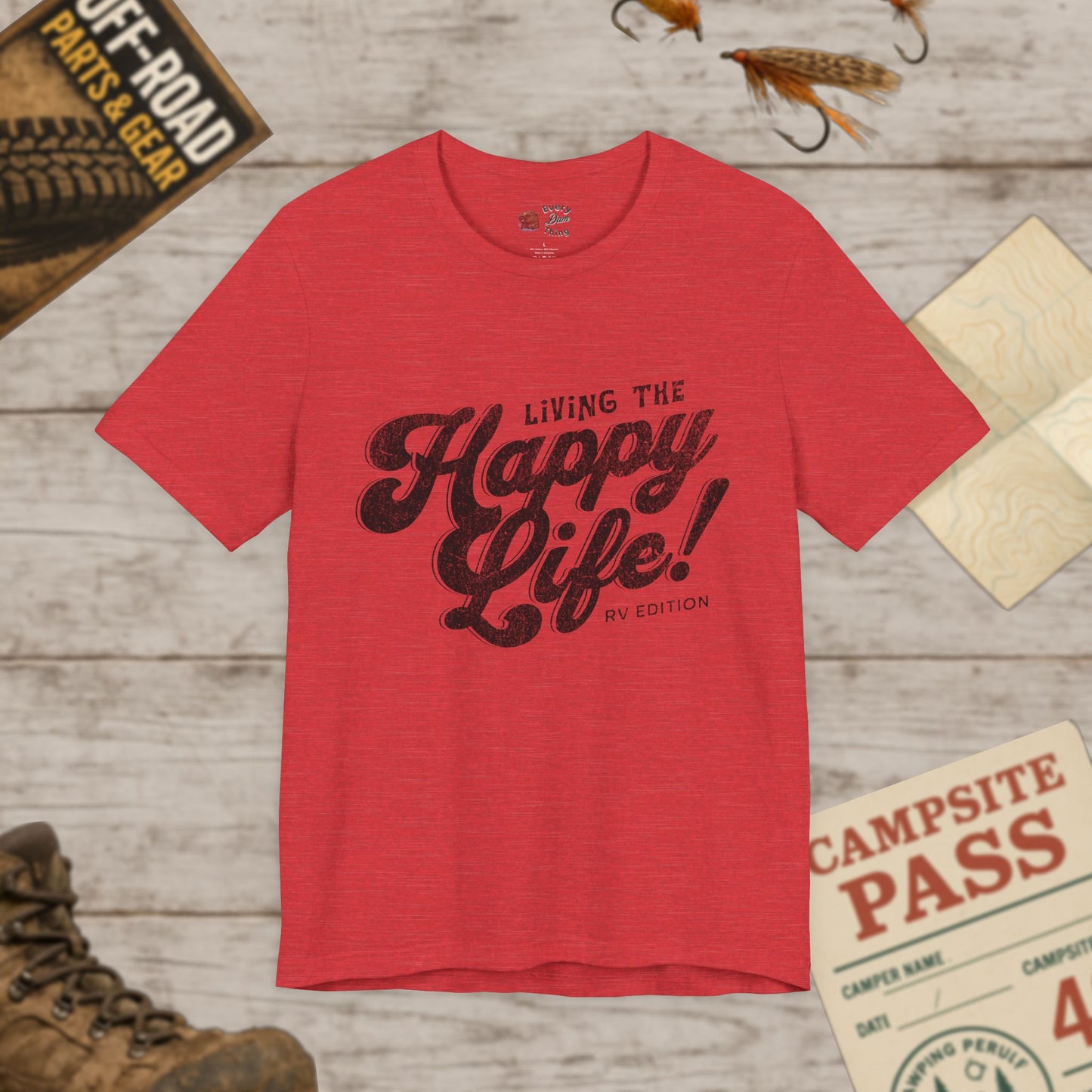 Living the Happy Life Unisex Jersey Tee Bella Canvas 3001