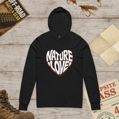 Nature Love Unisex Hooded Long Sleeve Tee Bella+Canvas 3512