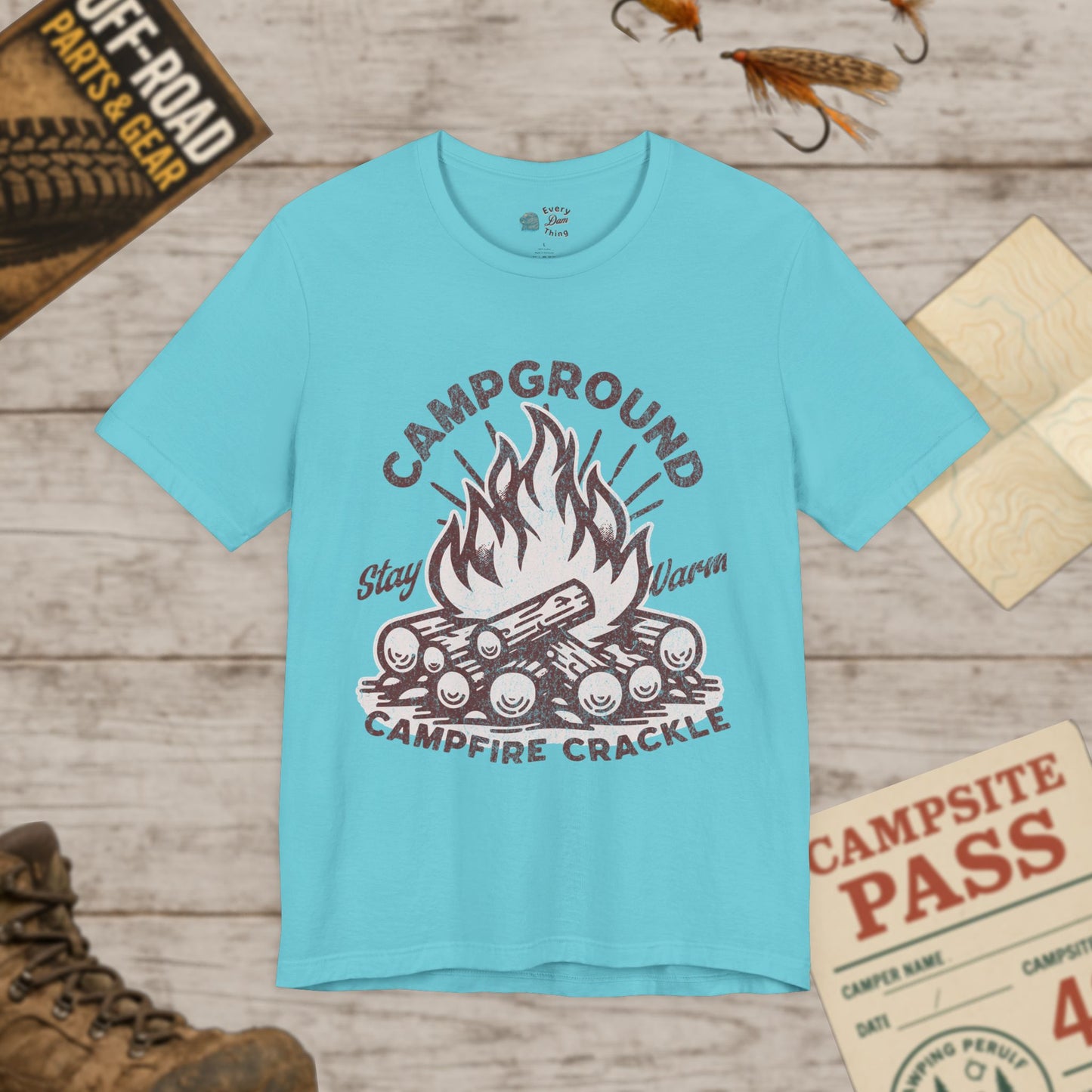 Campfire Vibes Unisex T-Shirt | Stay Warm Tee Bella Canvas 3001