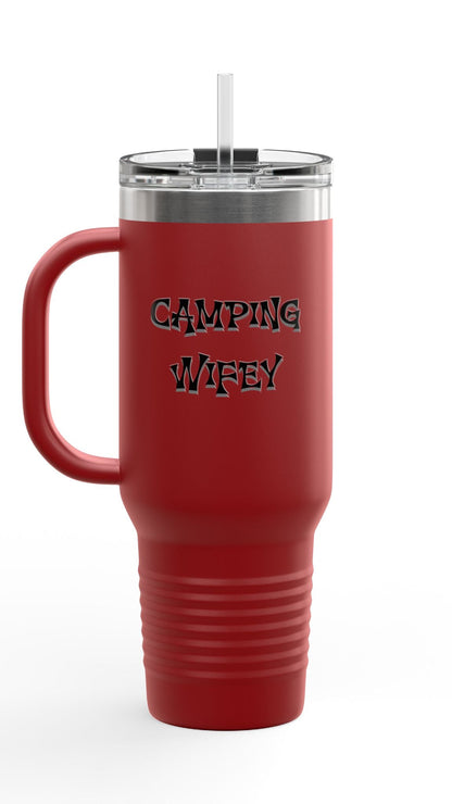 Camping Wifey Insulated Travel Mug 40oz