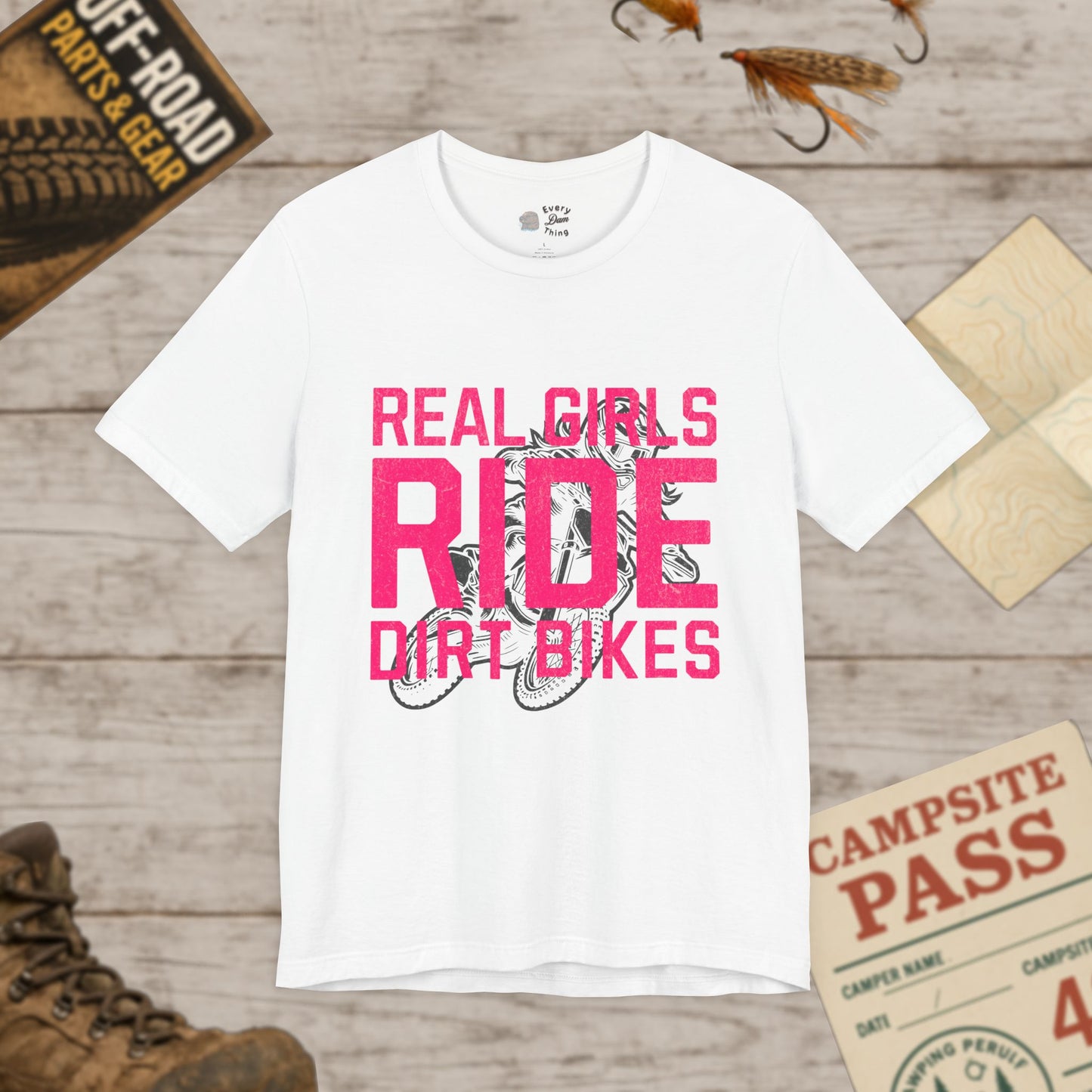 Real Girls Ride Dirt Bikes Tee Unisex Jersey Short Sleeve Shirt Bella Canvas 3001