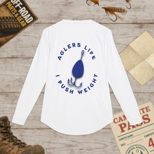 Fishing UV Protection Shirt Anglers Life I Push Weight Front & Back Print