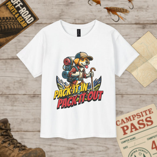 Dog Youth Tee Pack It In, Pack It Out