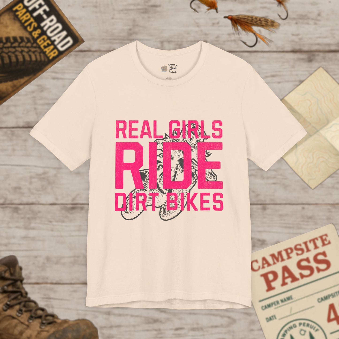 Real Girls Ride Dirt Bikes Tee Unisex Jersey Short Sleeve Shirt Bella Canvas 3001