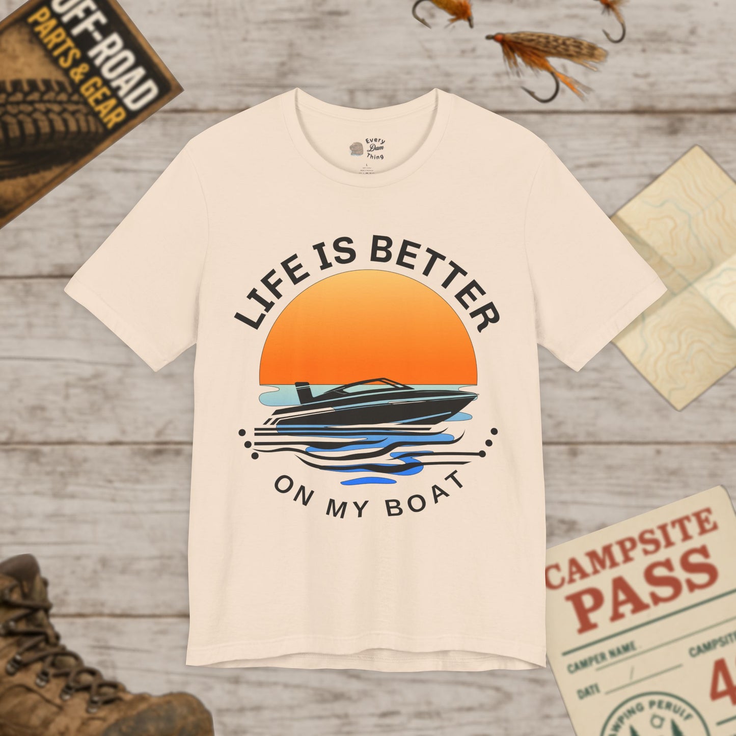 Life is Better On My Boat Unisex Jersey Tee Bella Canvas 3001