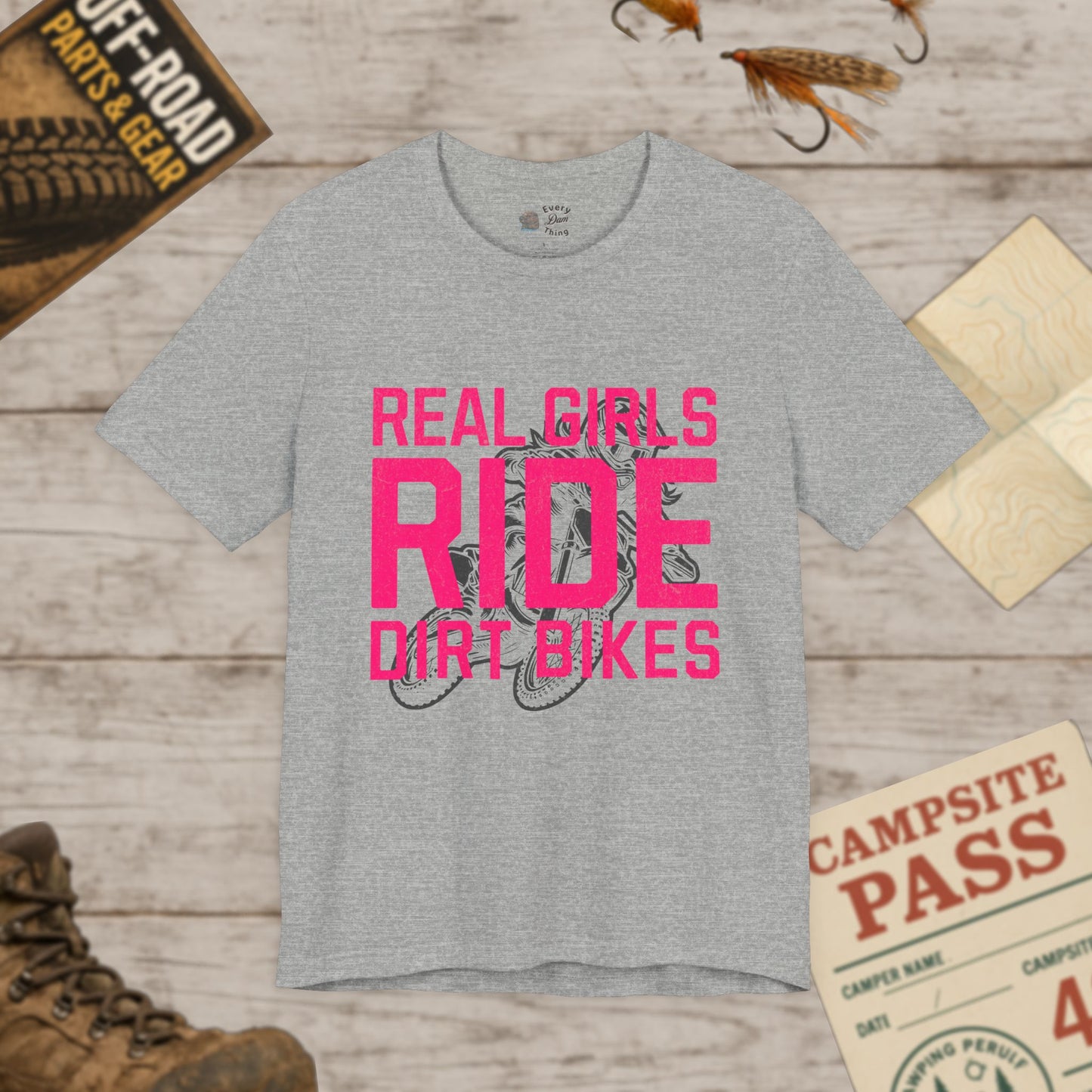 Real Girls Ride Dirt Bikes Tee Unisex Jersey Short Sleeve Shirt Bella Canvas 3001