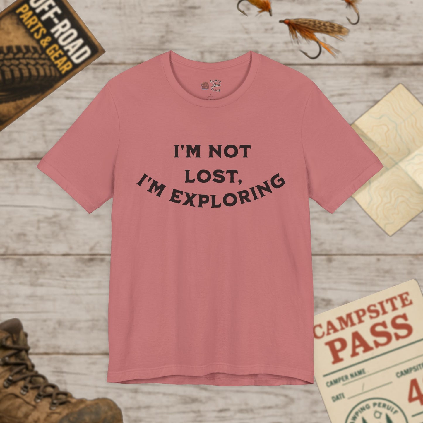 Adventurer's Unisex Short Sleeve Tee "I'm Not Lost, I'm Exploring" Bella+Canvas 3001