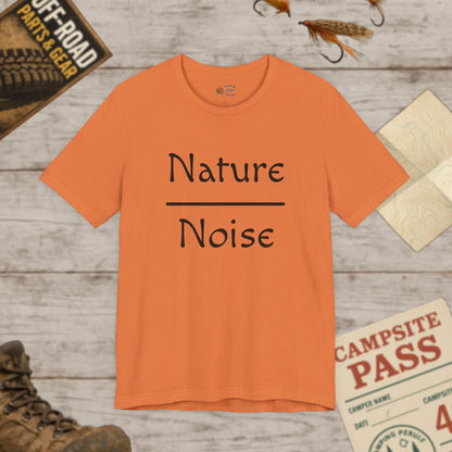 Nature Over Noise T‑Shirt  Minimalist Outdoors Tee Black Print