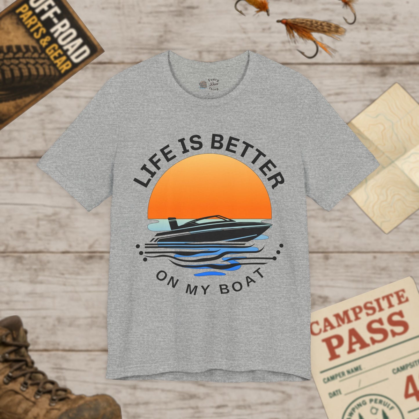 Life is Better On My Boat Unisex Jersey Tee Bella Canvas 3001
