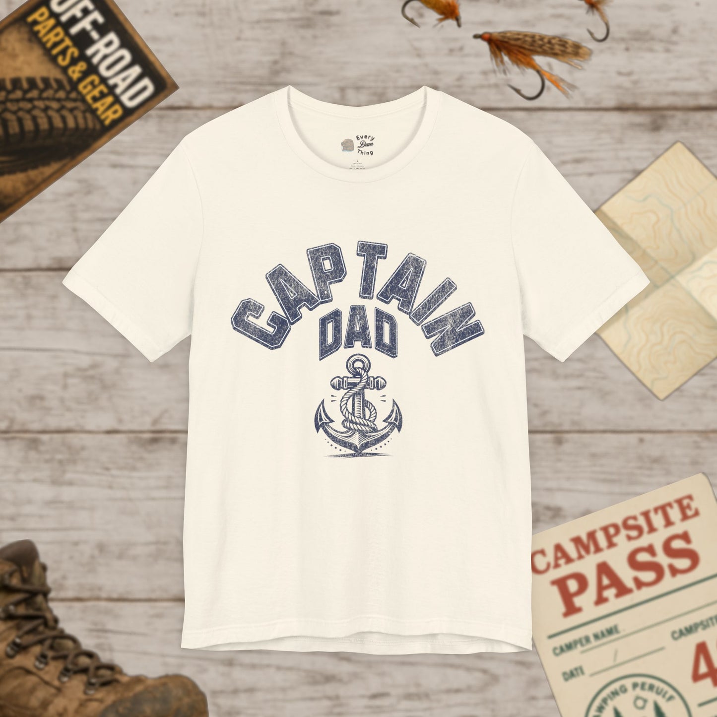 Captain Dad Short Sleeve Tee Bella Canvas 3001