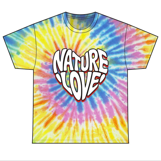 Nature Love Tie Dye Tee Unisex Cotton T-Shirt for Eco-Lovers