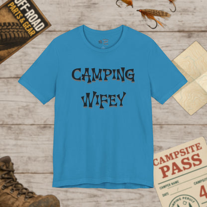 Camping Wifey Unisex Jersey Tee Bella Canvas 3001