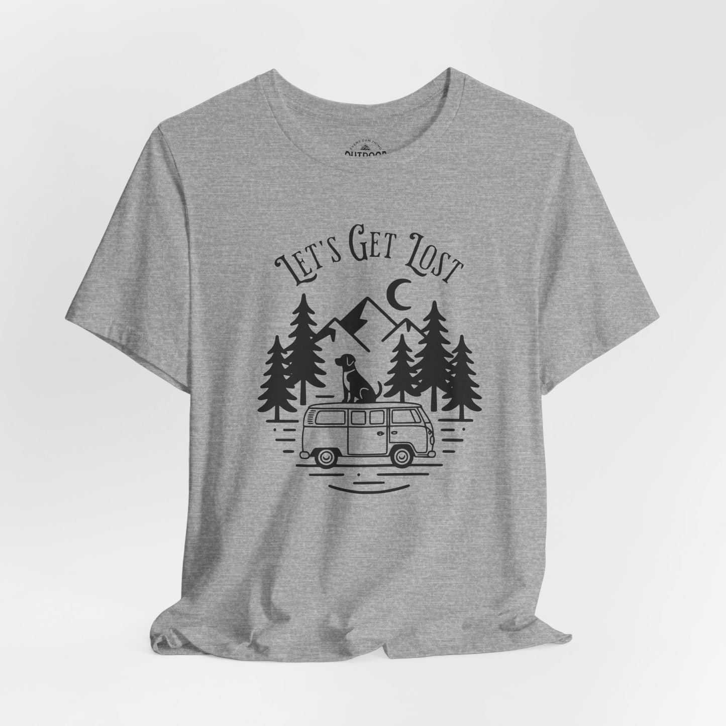 Let's Get Lost Van Dog Graphic Tee T-Shirt