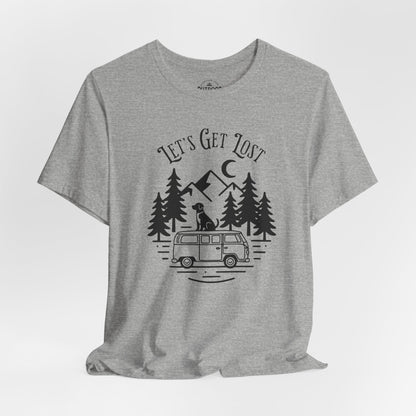 Let's Get Lost Van Dog Graphic Tee T-Shirt