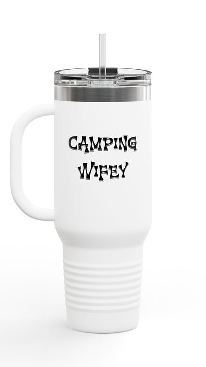 Camping Wifey Insulated Travel Mug 40oz