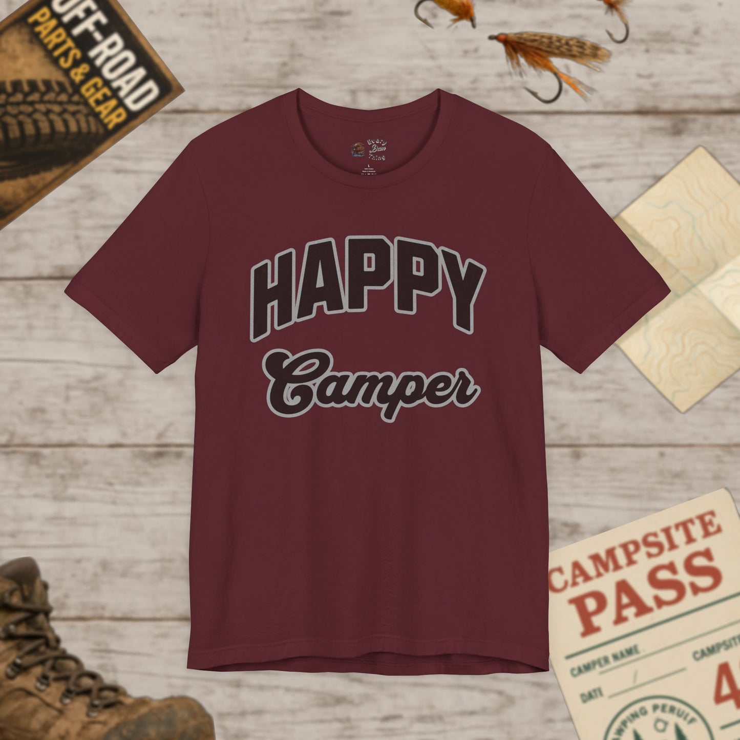 Happy Camper Unisex Jersey Tee Bella+Canvas 3001