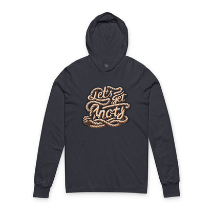 Unisex Hooded Long Sleeve Tee Let's Get Knotty Bella+Canvas 3512