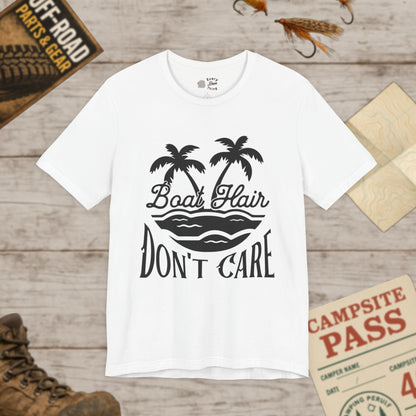 Boat Hair Don't Care Tee Bella Canvas 3001 Black Print