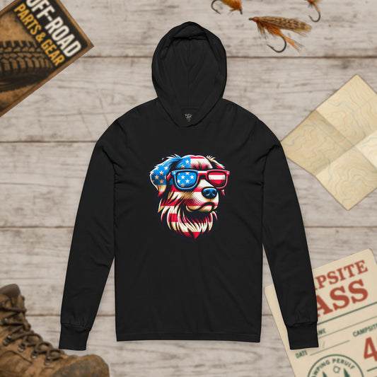 Patriotic Dog Themed Unisex Hoodie Bella+Canvas 3512