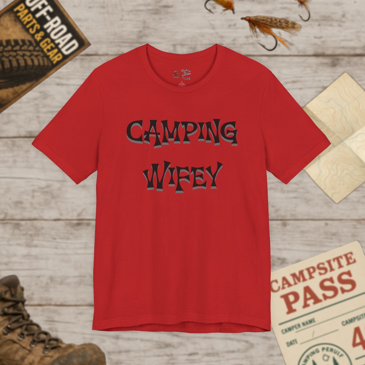 Camping Wifey Unisex Jersey Tee Bella Canvas 3001