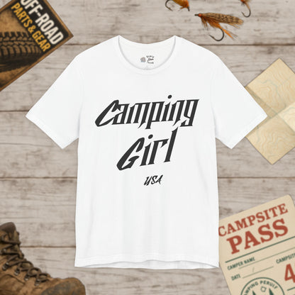 Camping Girl Unisex Jersey Short Sleeve Tee Bella Canvas 3001