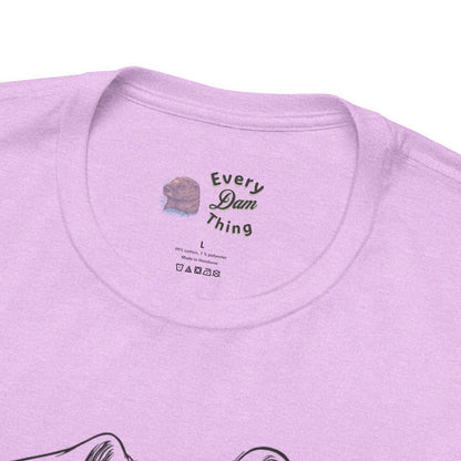 Bailey Happy Pup Outline T‑Shirt Minimal Dog Sketch Tee Bella Canvas 3001