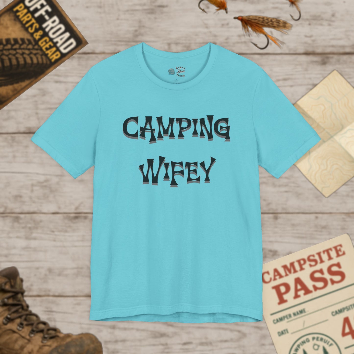 Camping Wifey Unisex Jersey Tee Bella Canvas 3001
