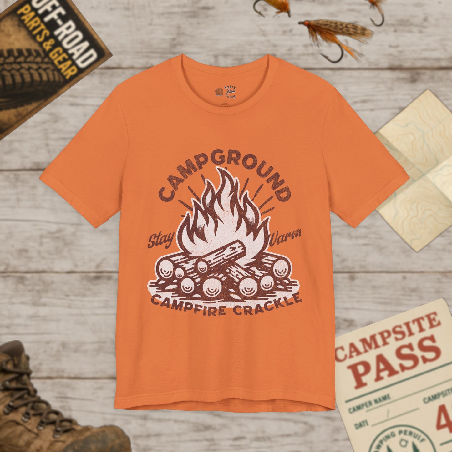Campfire Vibes Unisex T-Shirt | Stay Warm Tee Bella Canvas 3001