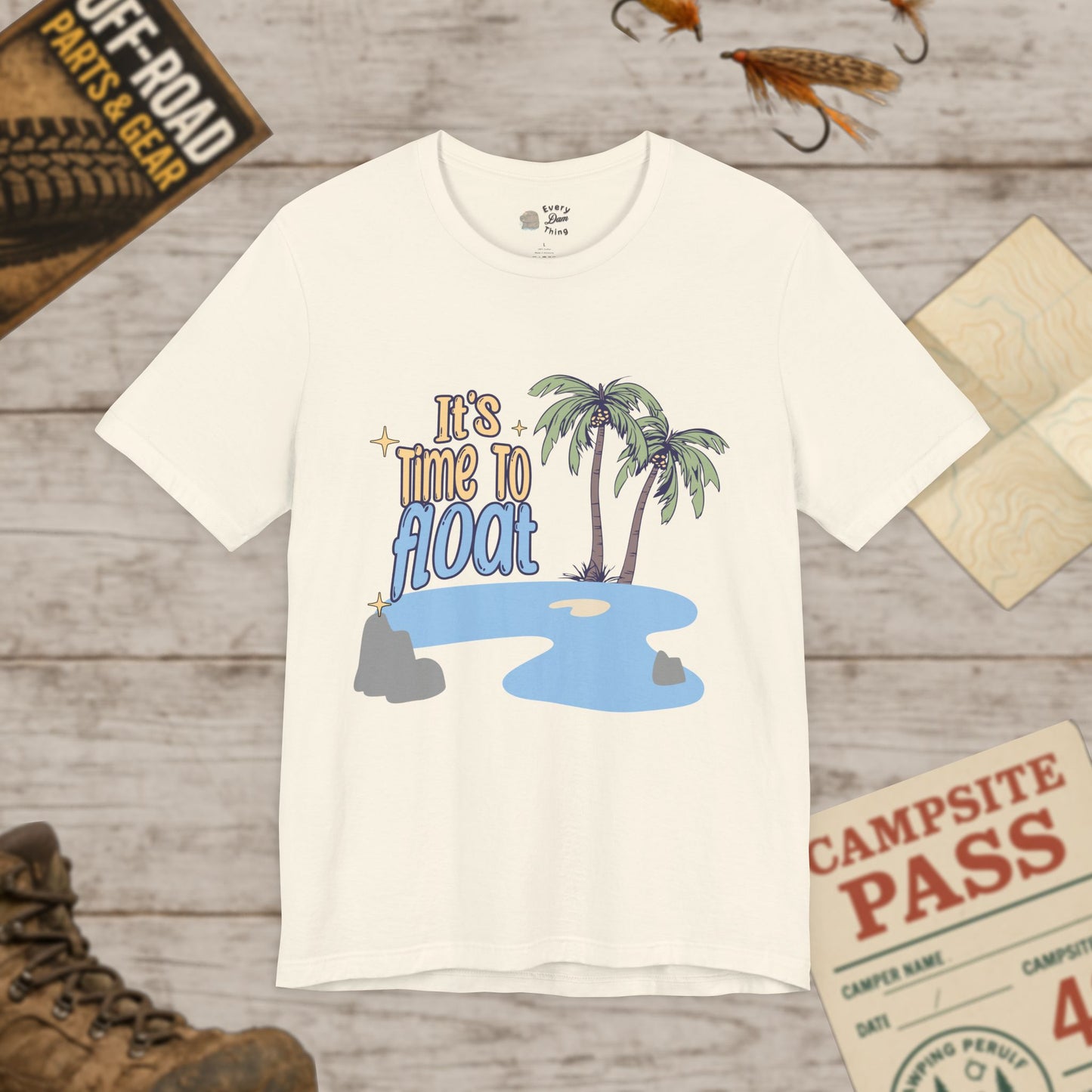 It's Time to Float Unisex Tee, Relaxation Shirt, Bella Canvas 3001